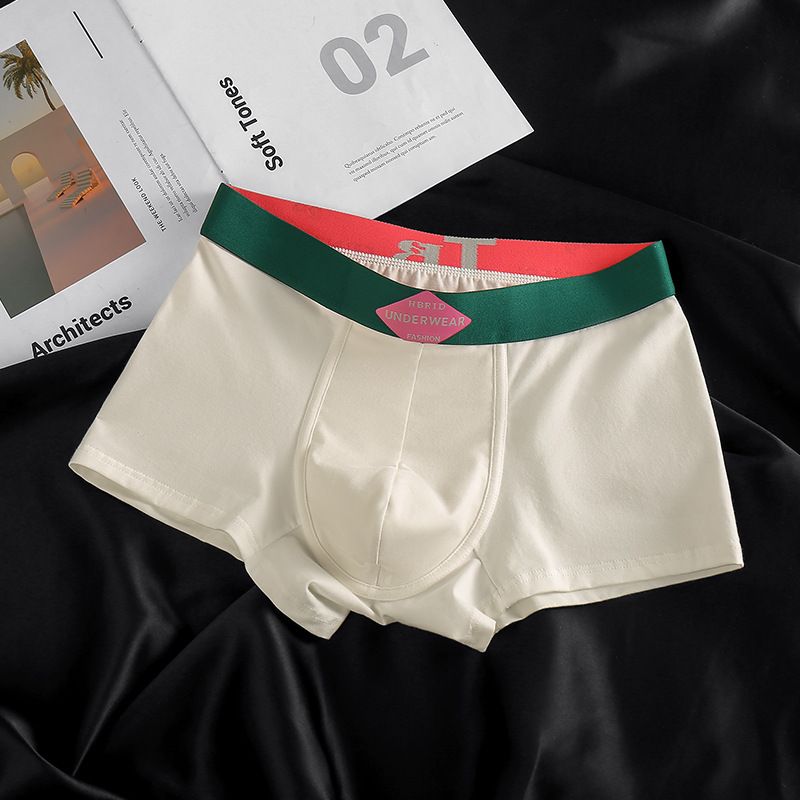 Men's Underwear Boys Pure Cotton Antibacterial Boxer Shorts Youth Pink Loose Comfortable Breathable Boxer Shorts_voghion.com