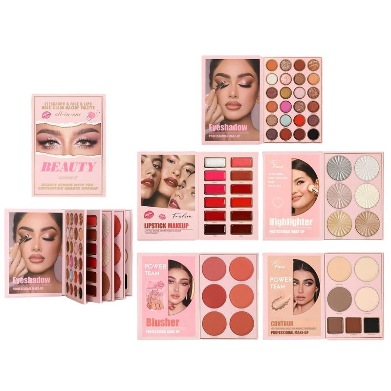 Eye Shadow New 55 Color Five Layer Eyeshadow Palette Pearlescent Matte Glitter Sequin Makeup Palette Stage Makeup Eyeshadow Book_voghion.com