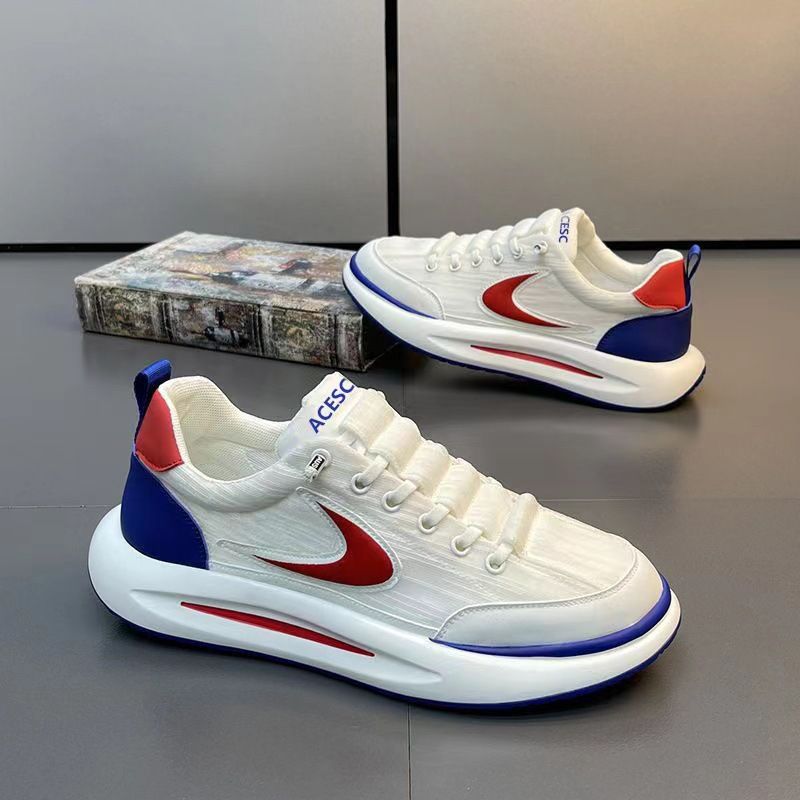 Men's Mesh Breathable Sports Fashionable I Versatile Casual Thick Sole Wear-resistant Dad Shoes Men_voghion.com