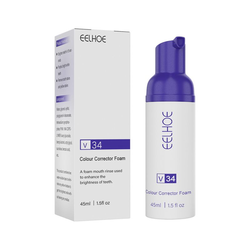 Mousse belle V34 dentifrice blanchissant propre blanchiment des dents tartre tache jaune tache de dent haleine fraîche_voghion.com