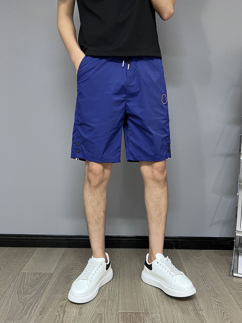 European summer ice silk casual shorts, men's trendy brand thin quick drying versatile sports pentagonal pants, mesh red_voghion.com