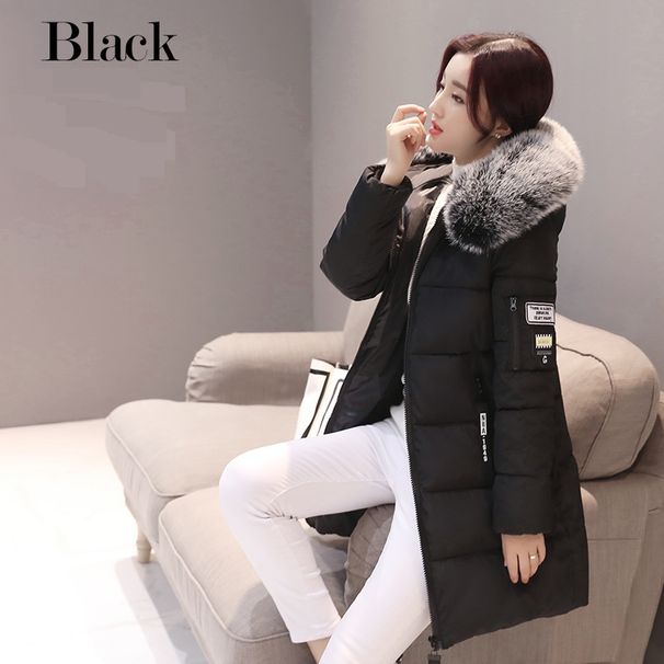 Women's Clothing new winter Korean style fashionable mid length cotton coat for women large size slim hooded coat women's cotton padded jacket_voghion.com
