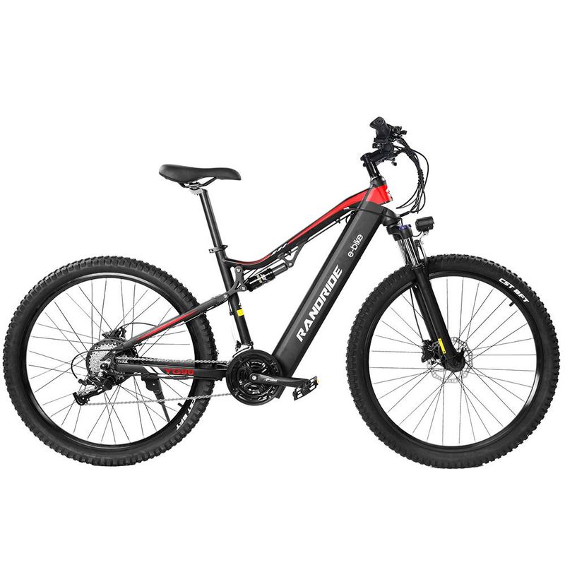 RANDRIDE YG90B elektriratas 1000W 45km/h Max kiirus 48V 17Ah 70-90KM Max ulatus 27,5'' CST rehvid 120kg koormus Hüdraulilised ketaspidurid_voghion.com
