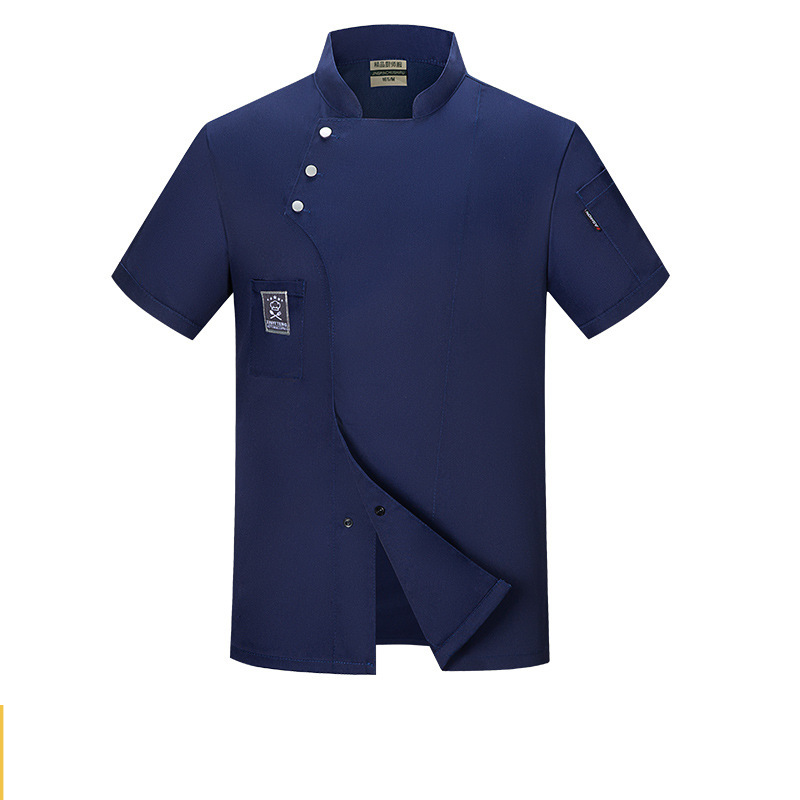 Men's Clothing Chef Work Clothes Men's Short Sleeved Thin Summer Kitchen Breathable Fashion Women's Catering Kitchen Hotel Fashion Chef Clothes_voghion.com