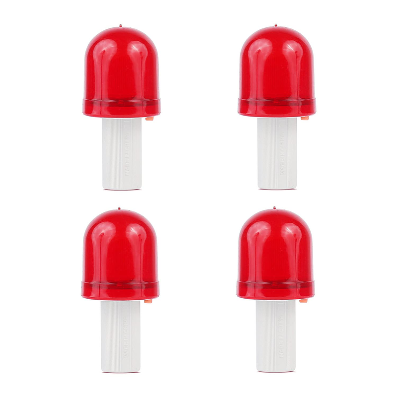 4-piece Set Of Traffic Cone Flashing Warning LED Lights, 3 Flashing Modes, Foldable Traffic Safety Cone, Parking, Camping, And Emergency Situations_voghion.com