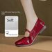 【Soft Sole And Soft Upper】Cameido Comfortable Flat Ankle Strap Shallow Single Shoes For Women, Autumn Round Toe Mary Jane Shoes_voghion.com