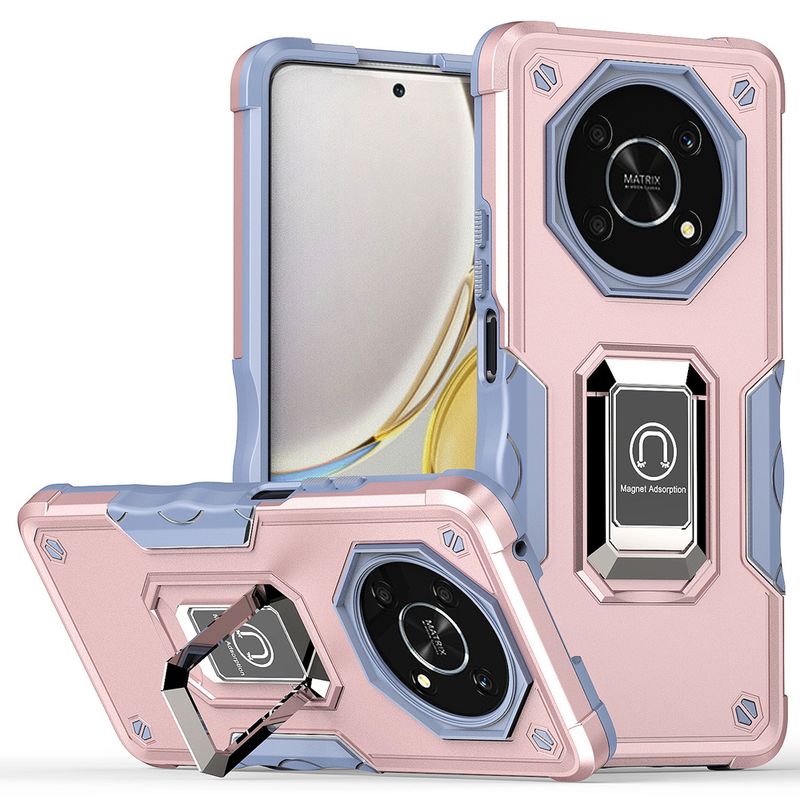 KEYSION stoßfeste Rüstungshülle für Honor X9 5G X30, Silikon + PC-Metallring-Ständer, Telefon-Rückseite für Huawei Honor Magic_voghion.com