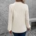 Women's Clothing lace stitching tops wear transparent long sleeved stand up collar cardigan shirt_voghion.com