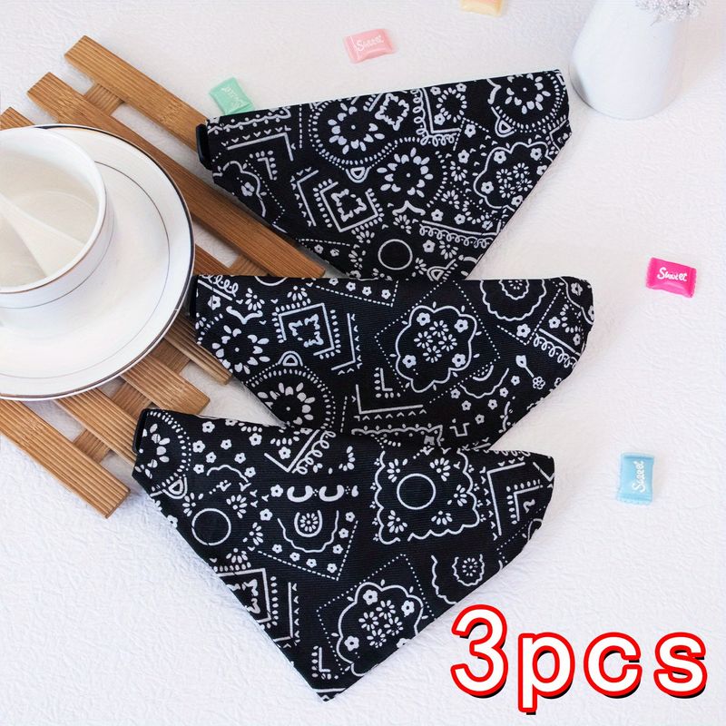 Cuteness Overload! Floral Print Pet Bandana For Small Dogs & Cats Under 15lbs_voghion.com