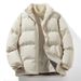 Men's Winter Puffer Jacket – Streetwear Bomber Coat With Stand Collar (Black/Pink/Khaki/Light Blue, S-4XL)_voghion.com