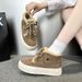 2024 Winter New Matte Flat Fleece-Lined Warm Fur For Women Fashionable Versatile Casual Lace-Up Cotton Shoes_voghion.com