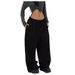 High Street Freizeithose für Damen – Locker geschnittene Hose mit geradem Bein und weitem Bein für Frühling und Herbst, stilvoll und bequem_voghion.com