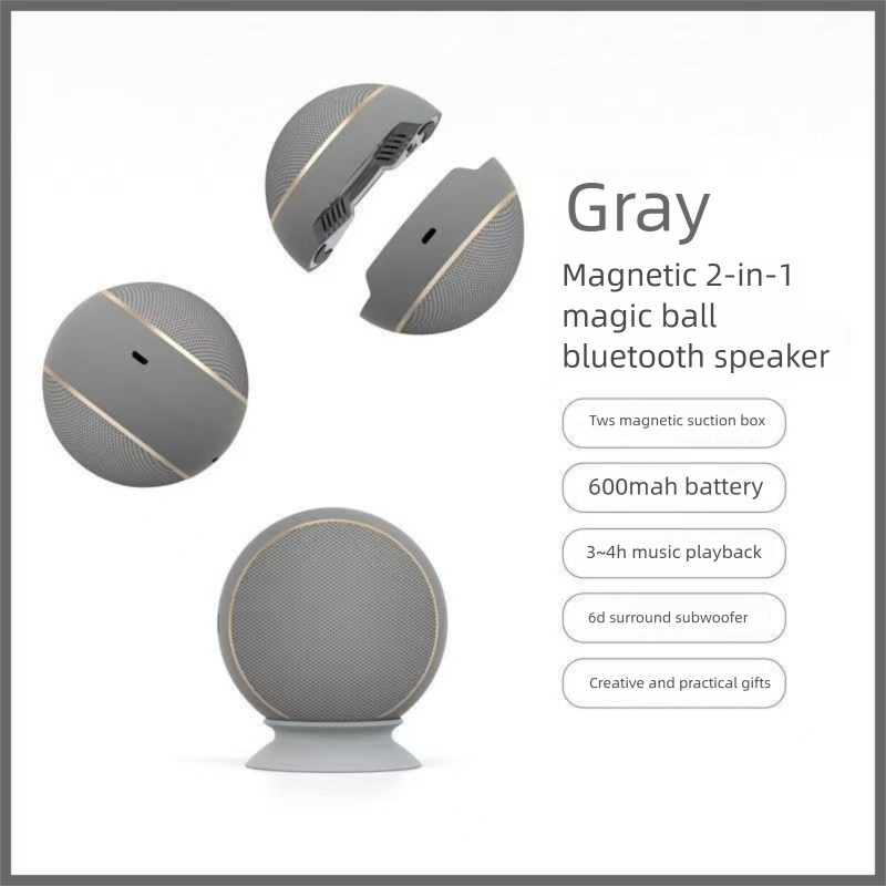 New Two-in-One Magnetic Portable Audio Bluetooth High-Value Outdoor Subwoofer Couple Speaker_voghion.com