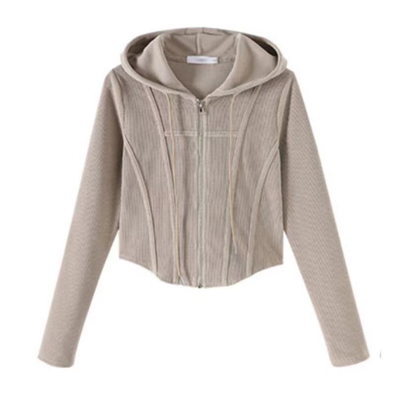 Women's Clothing Spring and Autumn Fashion Suit Women's Slim Fit Sportswear Western Style Hooded Foot Leisure Age Reducing Two piece Suit_voghion.com