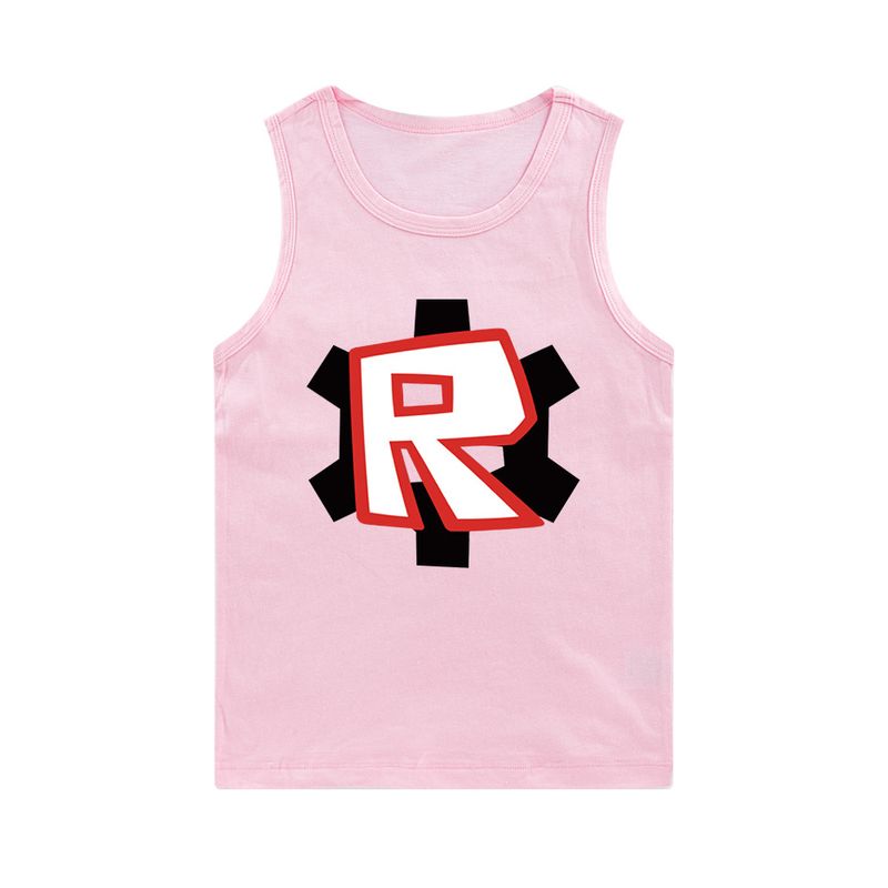 Printed large boys and girls sleeveless vest E141_voghion.com