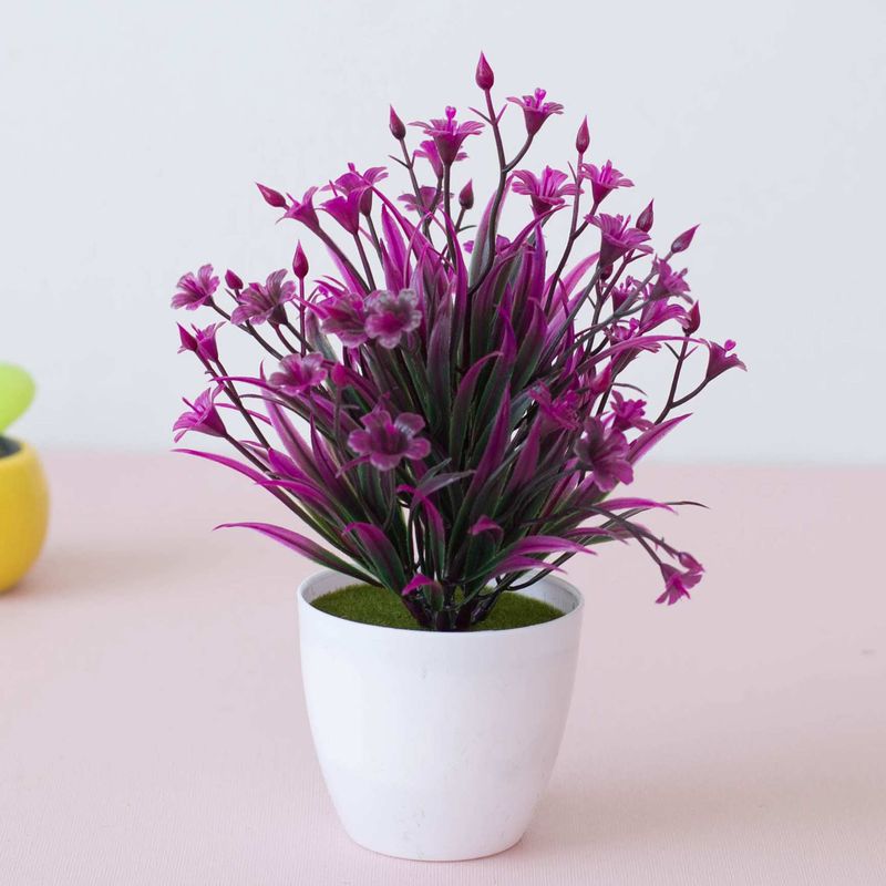 Simulation plant potted green plants Home decoration small ornaments 17-mesh star grass Mini desktop simulation flower bonsai_voghion.com