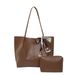 Women's Bags Large Capacity Casual Texture Fashion Solid Color Retro Silk Scarf Stylish Commuter Tote Shoulder Bag_voghion.com