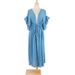 Boho Button Front Cover Up Dress With Belt - Beach Sun Protection Kimono Cardigan For Women_voghion.com
