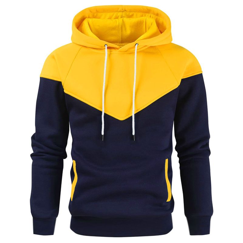 Herrenbekleidung farblich passende Kontrastfarbe Mode Pullover Herren Casual Sport_voghion.com
