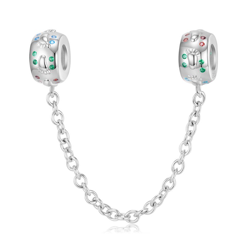 Schmuck & Accessoires Silber Fußabdruck-Schutzkette Muttertag Persönlichkeit Einfache Mädchen Panjia Armband DIY Zubehör String Ornamente_voghion.com