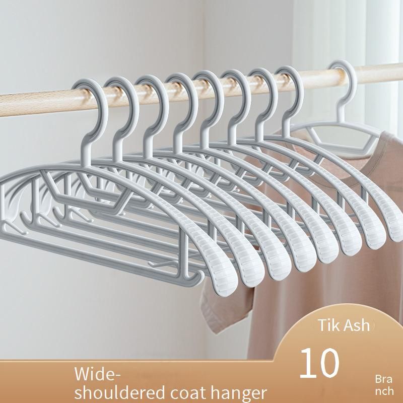 Non-Slip Wide Shoulder Clothes Hanger - No Crease & Anti-Slip Design Thick Plastic For Heavy Clothing (Durable & Space-Saving)​​_voghion.com