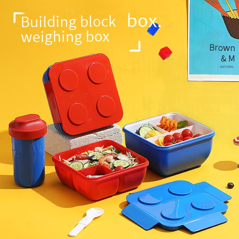 DIY Building Block Lunch Box Lunch Box Picnic Box Children's Salad Box Lunch Box Fruit Box Microwave Heating_voghion.com