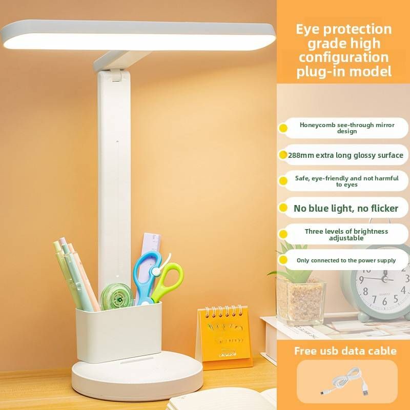 Professional LED Study Lamp With 89 CRI & AA-Grade Brightness, Touch Control, Adjustable Color Temperature (Plug-in/Rechargeable/Both Options)​_voghion.com