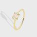 Anillo de latón chapado en oro para mujer, estilo sencillo, con incrustaciones de ópalo, de lujo, combina con todo._voghion.com