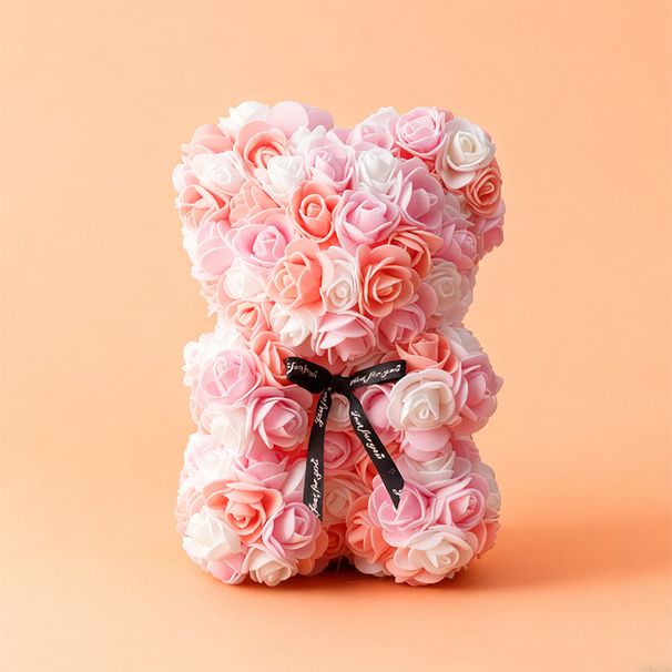 Festival Gifts Christmas Preserved Rose Bear Gift For Girlfriend Valentine's Day Birthday Gift Creative Doll Bouquet Ornaments Gift_voghion.com