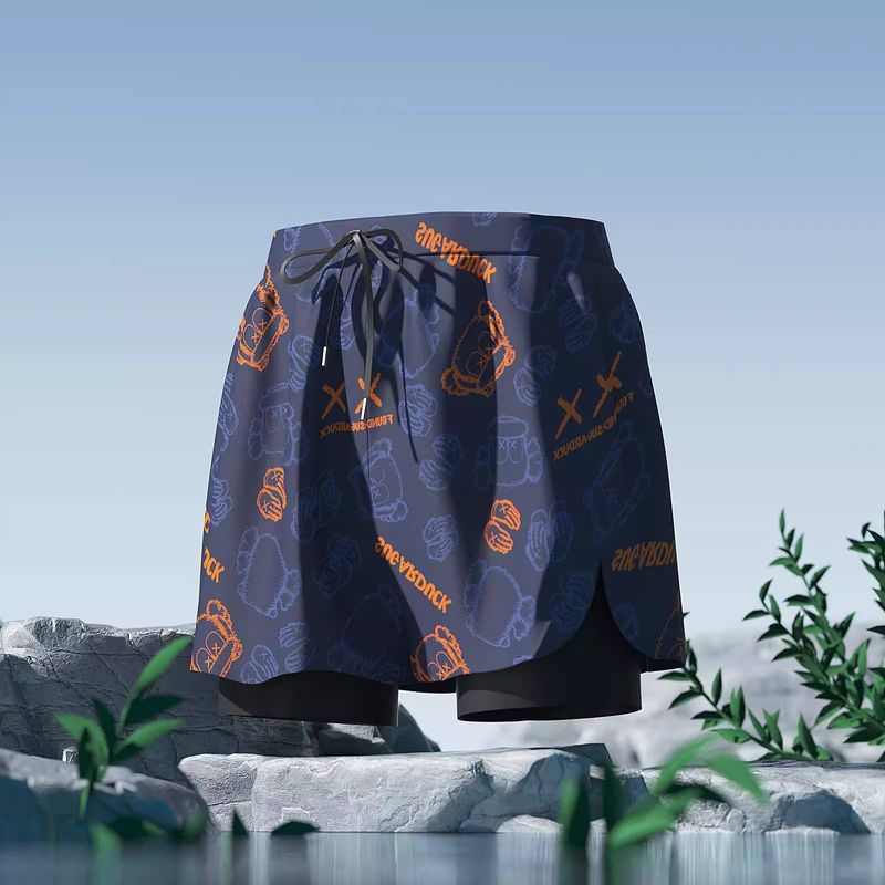 Costumi da bagno da uomo, pantaloni da spiaggia larghi, pantaloncini da bagno, protezione solare, nuoto in sorgenti termali, costumi da bagno da uomo_voghion.com