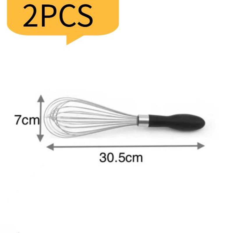 2-pack Silicone Whisks - Heat Resistant 480°F | Non-Stick Safe | Baking & Cooking Essential | EU_voghion.com