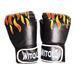 Gants de boxe WITOLD à motif flamme - Gants d'entraînement unisexes en PU pour Muay Thaï, sparring et fitness (noir, taille unique)_voghion.com