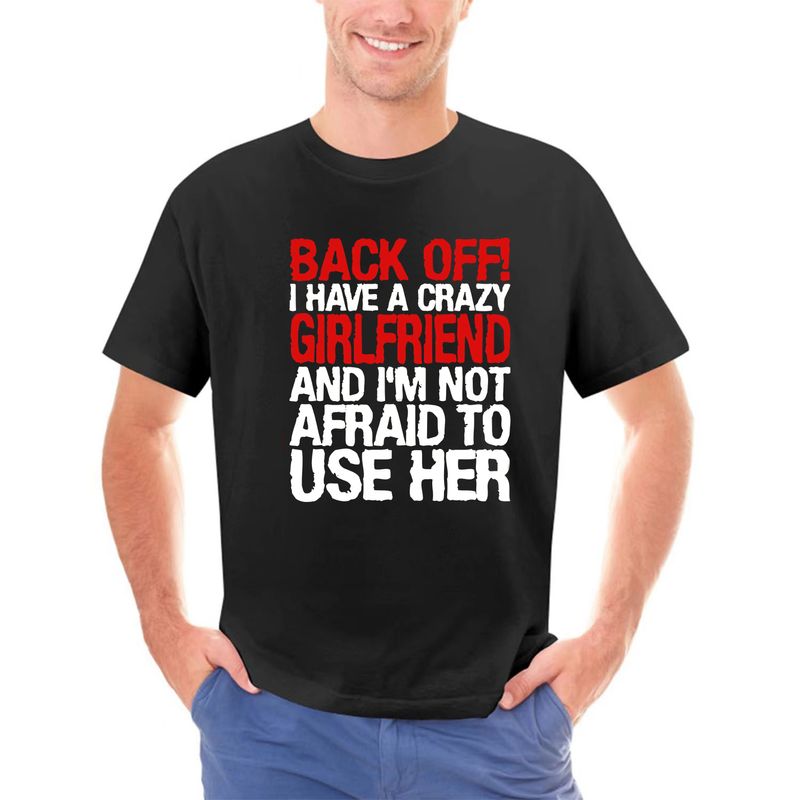 Herre-T-shirt-T-shirt-Tilbage-Jeg-Har-En-Skør-Kæreste-T-shirt-Dame-T-shirt_voghion.com