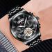 VA VA VOOM Stainless Steel Tourbillon Non Automatic Mechanical Multifunctional Business Watch Luminous Waterproof Watch Male_voghion.com