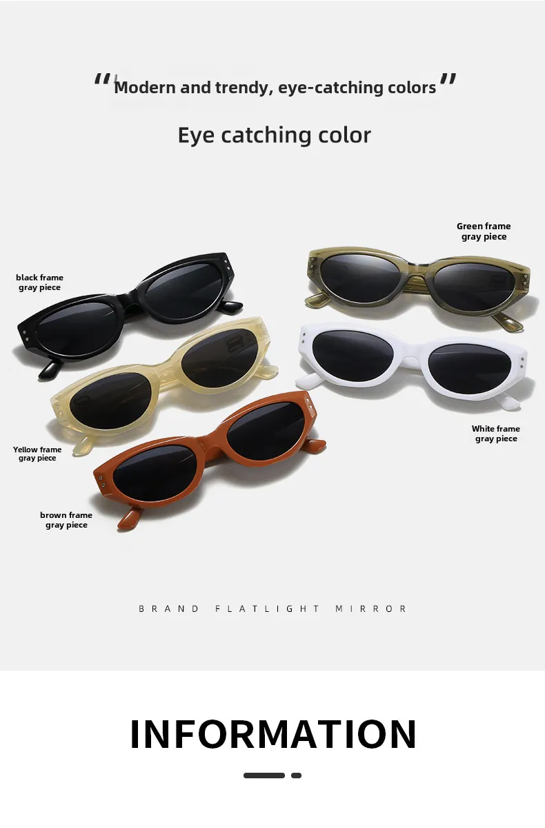 Lunettes de soleil unisexes œil de chat, rondes pour femmes, pour hommes, protection solaire d'été, tendance, anti-UV_voghion.com