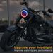 Harley Motosiklet Işık Tertibatı İçin 5,75" 30W RGB Halo Halkalı Led Far, EMC Fonksiyonu, Titreşim Önleyici, Uygulamalı Blu-ray Kontrolü_voghion.com