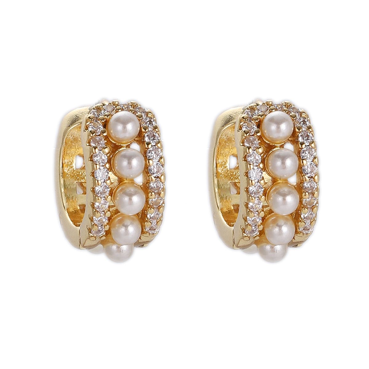 Orecchini di perle retrò con temperamento elegante, stile di piccola fragranza, lusso leggero, design di nicchia, clip per orecchini di alta qualità_voghion.com