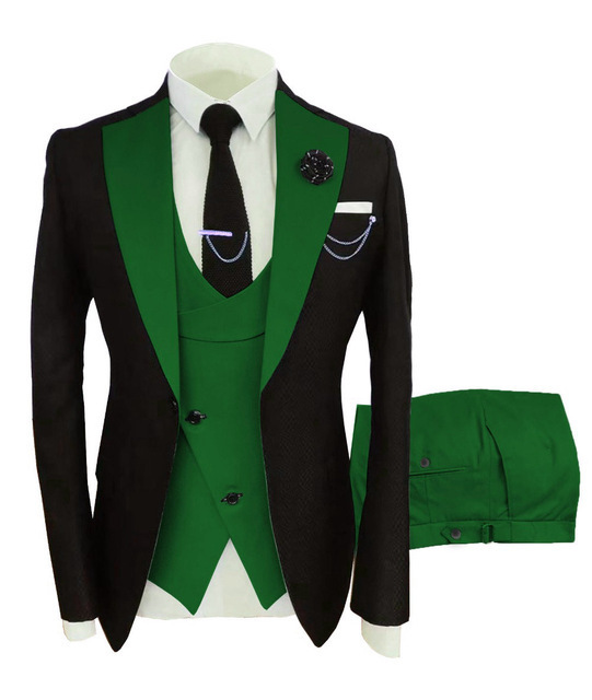 Abbigliamento 2024 nuovo Uomo misto colore Business Formale Sposo banchetto abito da sposa Testimone vestito_voghion.com