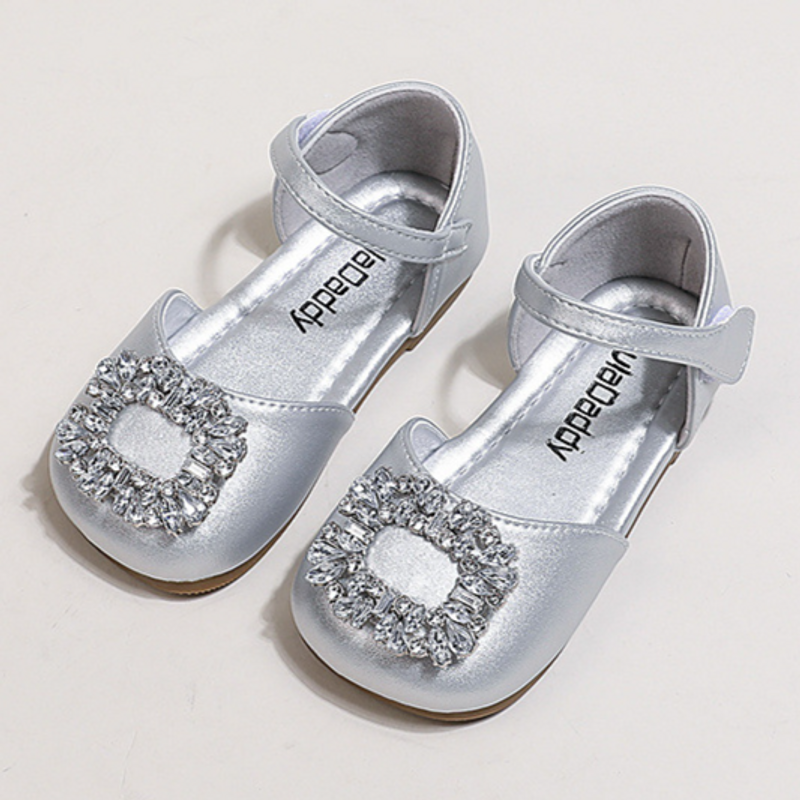Mother & Kids girls princess shoes 2024 summer new fashion children's rhinestone closed toe sandals student beach shoes_voghion.com