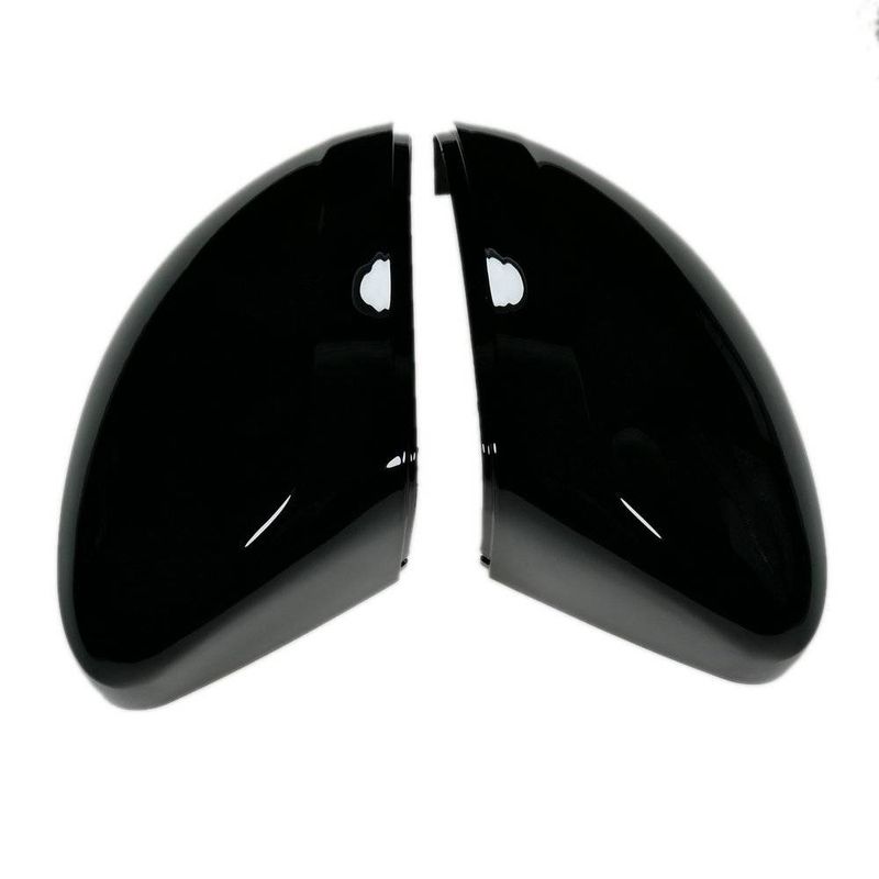 Pair Side Door Wing Mirror Caps Cover for VW Tiguan Allspace L MK2 2017 2018 Replacement 2019 2020 (Glossy Pearl Black)_voghion.com