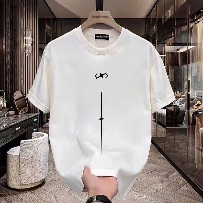 2025 summer loose men and women pullover 100% cotton short sleeve T-shirt_voghion.com