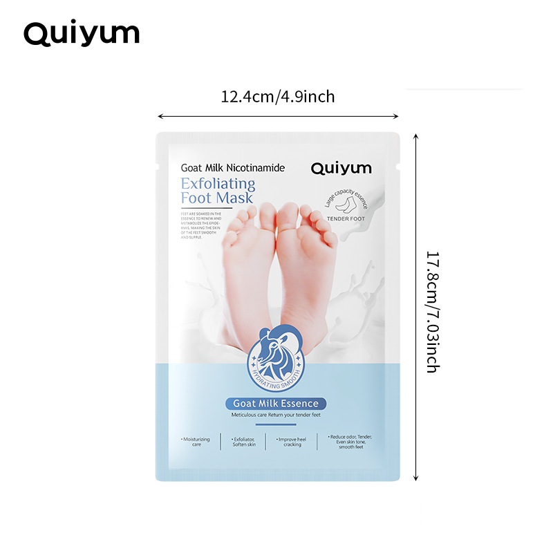 QUIYUM Goat Milk Foot Mask 35g Moisturizing Foot Mask Foot Care_voghion.com