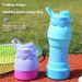 Garrafa de água dobrável de silicone - Copo de viagem portátil e dobrável para esportes ao ar livre, caminhadas e acampamentos (à prova de vazamentos, sem BPA, 500 ml/750 ml opcional)_voghion.com