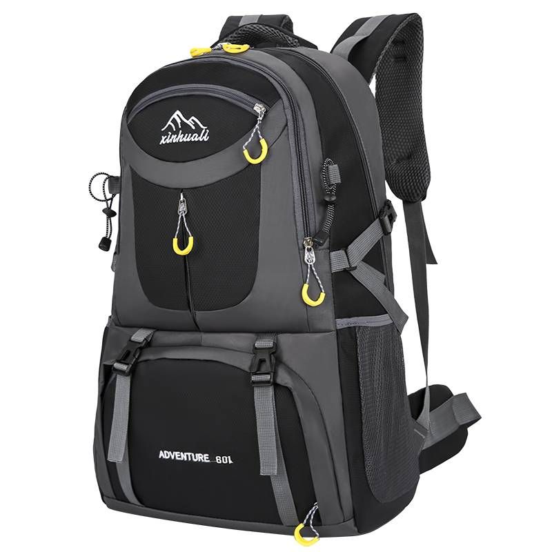 Outdoor 60L Large Capacity Backpack, Lightweight Hiking Bag Waterproof Camping Bag For Long-Distance Travel_voghion.com
