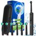Smart Electric Toothbrush With 6x Heads And Travel Case, Rechargeable Electric Toothbrushes - 3 Modes & 2 Min Timer, Compatible With Oral B Brush Head_voghion.com
