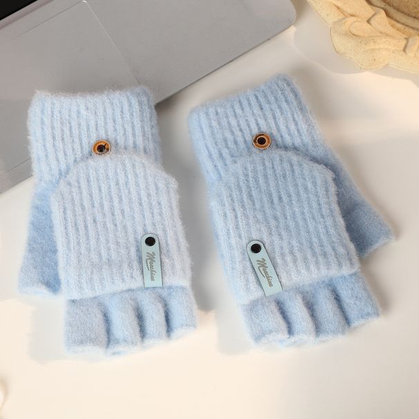 001 Guanti invernali senza dita in maglia spessi e carini, in lana, caldi e resistenti al freddo, per lo sci all'aperto_voghion.com