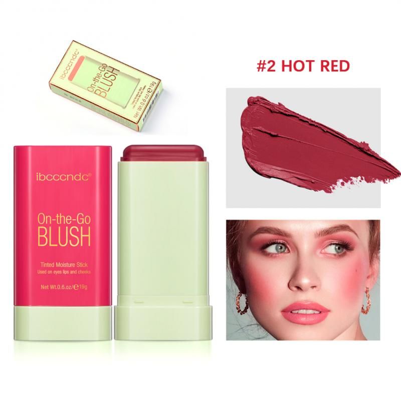 À prova dwaterproof água facial blush vara natural bochecha rouge 3 cores sedoso suave bochecha matiz creme blush blush vara rosto maquiagem blush_voghion.com