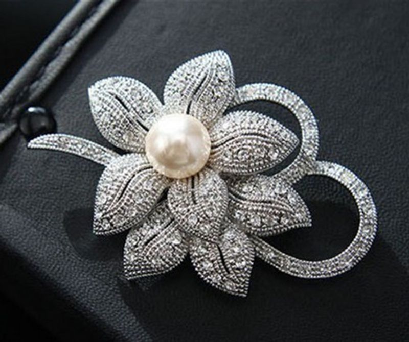 Bijoux coréens, broche à nœud en perles et strass haut de gamme et accessoires vestimentaires à la mode, offre spéciale_voghion.com