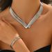 Punk Style Multi-Layer Necklace & Bracelet Set | Exaggerated Clavicle Chain | Open Collar Women's Jewelry_voghion.com