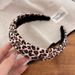 Fascia larga per capelli con stampa leopardata in stile coreano per donna, fascia alta con clip, accessorio da indossare tutti i giorni, per il lavaggio del viso_voghion.com